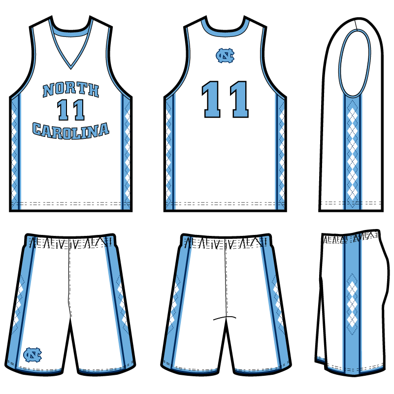 north carolina basketball uniforms