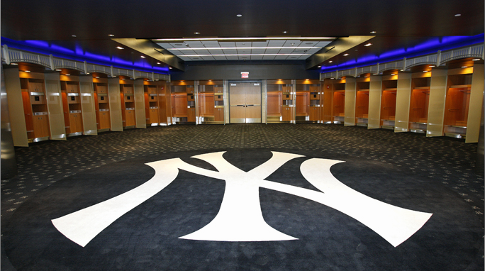 New York Yankees clubhouse sign